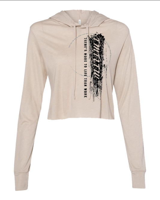 Circle Hooded Crop Shirt
