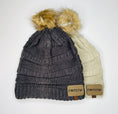 Load image into Gallery viewer, Patched Pom Beanie
